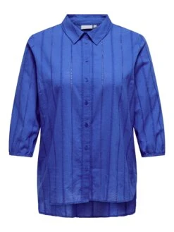 CARLINNA 3/4 EMBROIDERY SHIRT WVN