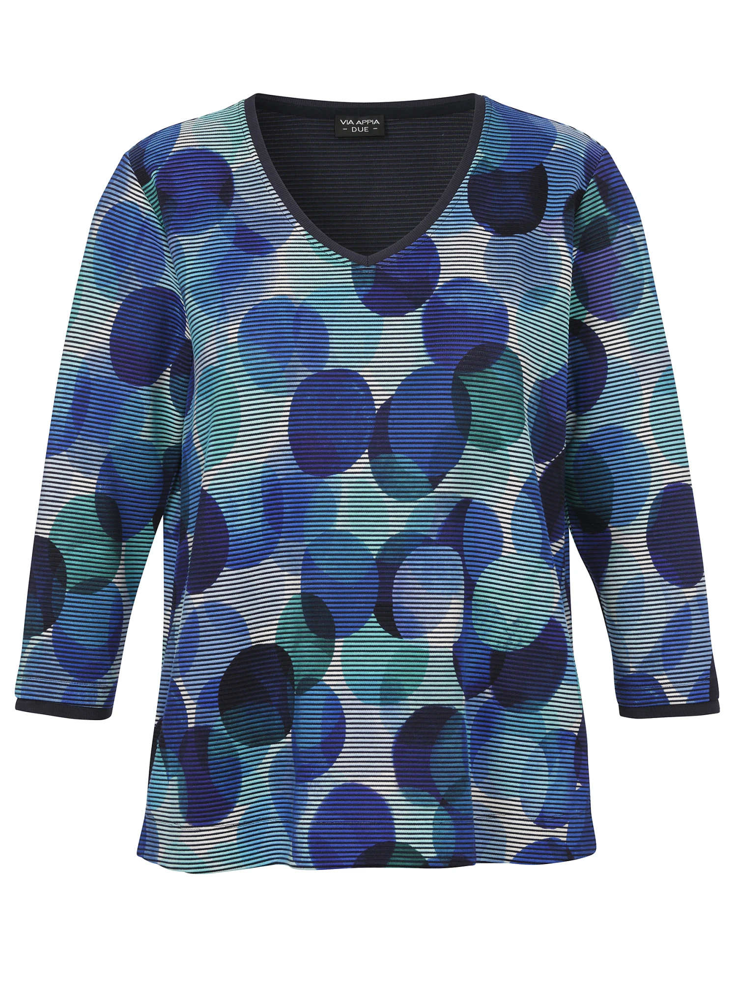 Sweatshirt V-Ausschnitt 3/4 Arm Druck 3 Sweatshirt V-Ausschnitt 3/4 Arm Druck