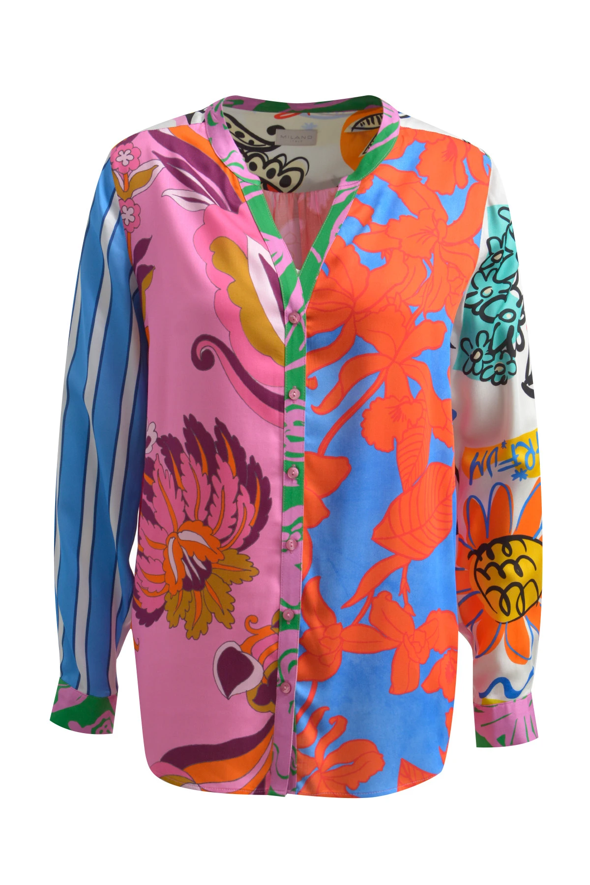 BLOUSE W NECKPANEL 3 BLOUSE W NECKPANEL