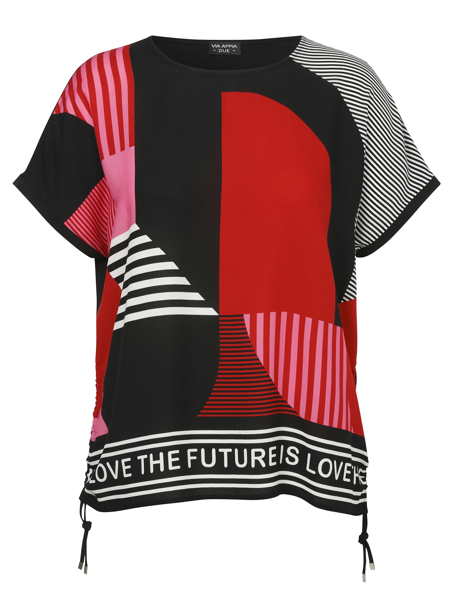 Bluse Rundhals 1/2 Arm Druck #bersc 3 Bluse Rundhals 1/2 Arm Druck #bersc