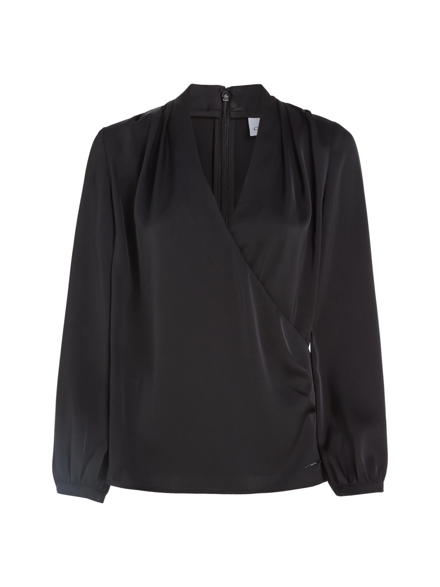 Satin Shine LS V Neck Blouse 3 Satin Shine LS V Neck Blouse