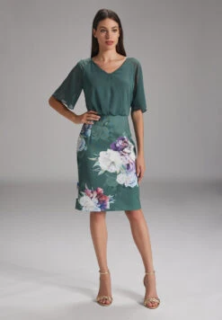 SWING Cocktailkleid Mit Scubarock Und Blusigem Oberteil -Damenbekleidungs Geschäft 574a1d63380ee36fa13664bed132232dfb11cf99 7200907543 5501 03