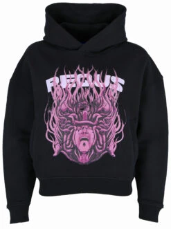 Cropped Medusa Graphic Hoodie