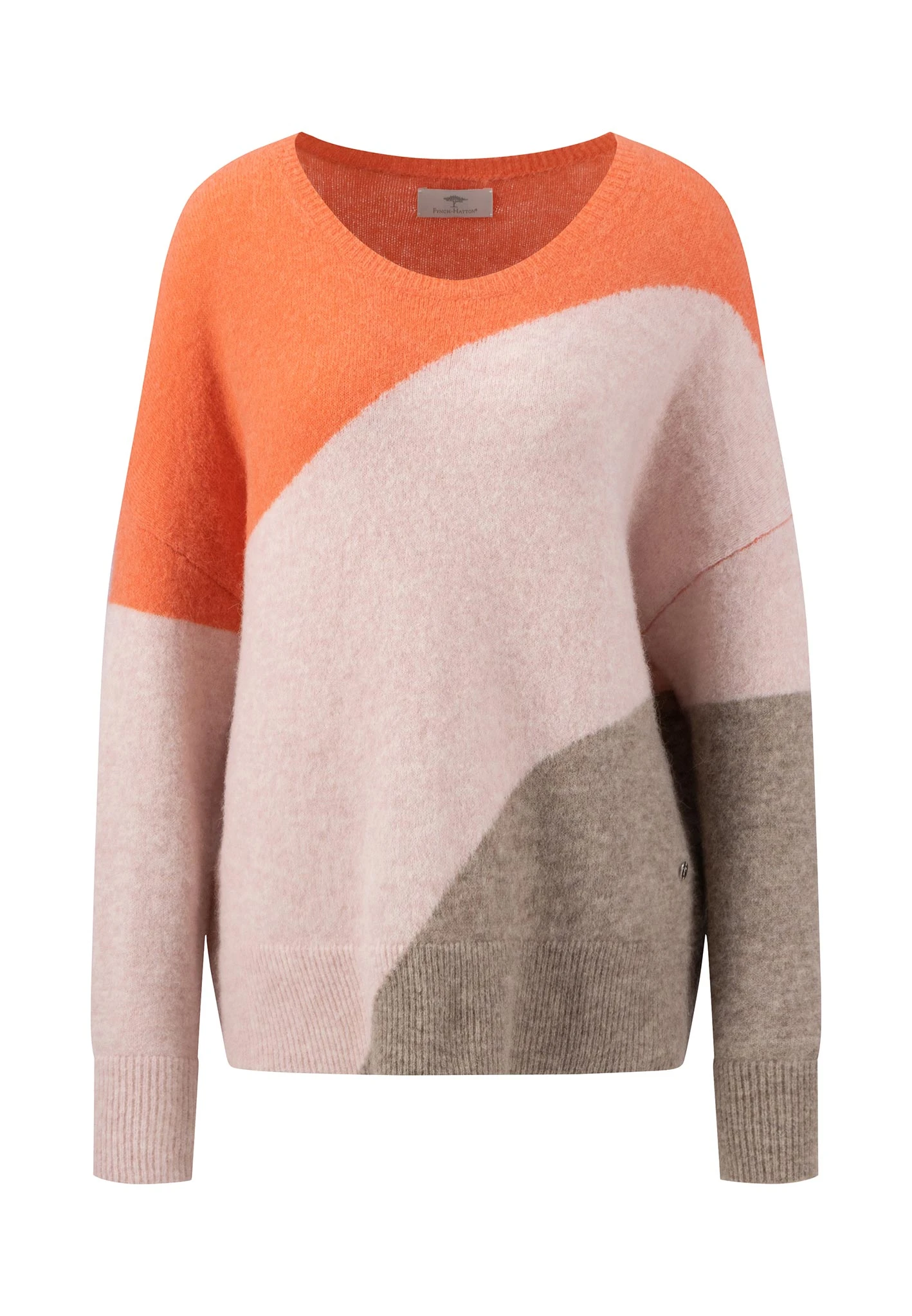 PULLOVER O-NECK COLOURBLOCK HAIRY YARN 3 PULLOVER O-NECK COLOURBLOCK HAIRY YARN