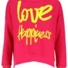 Sweatshirt "Love Happiness" -Damenbekleidungs Geschäft ae5f10c28825b32e6afa7d2685cce6efac726ab5 7200841659 SHOCKINGPINKNEON 01