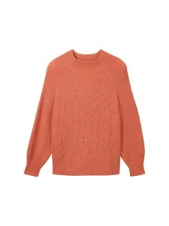Knit Pullover Mock Neck
