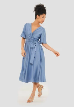 SWING Midikleid Aus Nachhaltigem Satinchiffon -Damenbekleidungs Geschäft c36206ada026581a5a732da20376b400e6c1a79f 7200883087 391 06