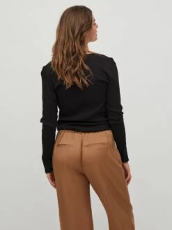 Vila VIBALU V-NECK L/S RIB TOP - NOOS -Damenbekleidungs Geschäft cfea9e6a2cc632b5cc30e446843c697ba460eba6 7200822674 178035 04