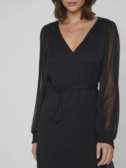Vila VIFALIA SMOCK V-NECK L/S DRESS - NOOS -Damenbekleidungs Geschäft e503326c058ce557493f1d59a1d90699fba73a79 7200916731 178035 05